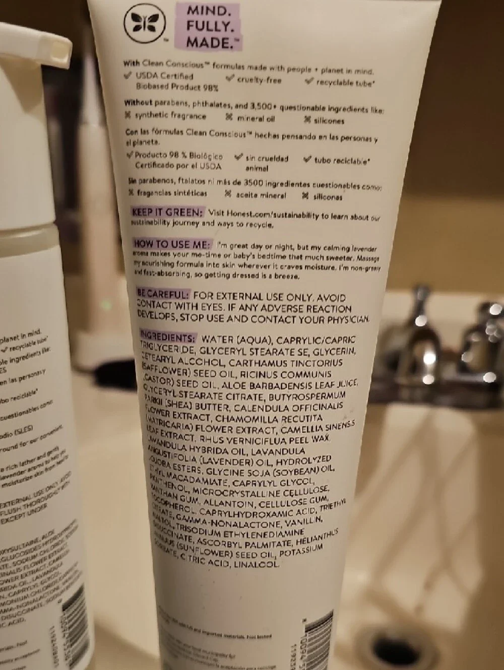 Honest Lavender Face & Body Lotion and Shampoo Bundle